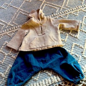 Boy + girl matching pants and sweatshirt